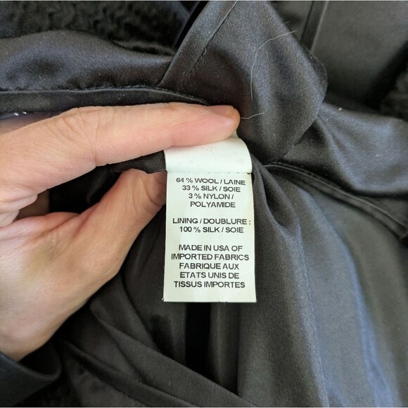 Marc Jacobs Silk Wool Black Textured Midi Sleeveless Tank Dress Size 4 - Picture 9 of 9